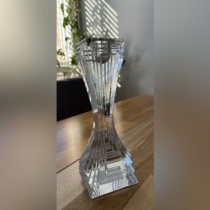 Set of 2 Crystal candle stands Mikasa 7’ city light candlelight